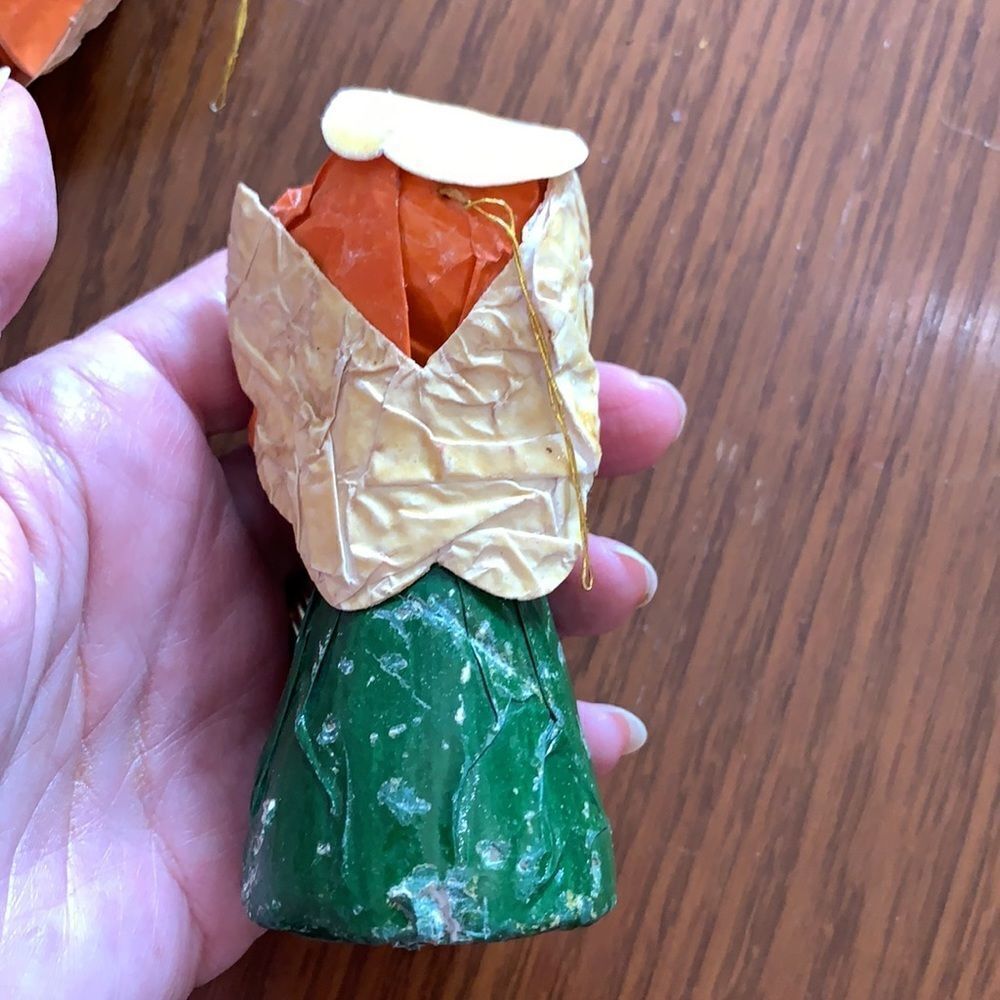‎Two Vtg paper angel Christmas tree ornaments - Picture 5 of 8